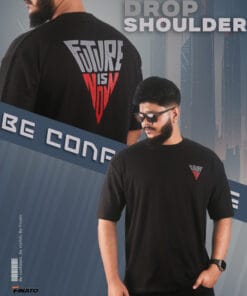 Finato "Future is Now" Drop Shoulder Tshirt For Men
