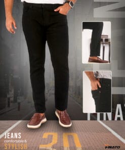 Finato Men's Denim Pant Black - Jet Black